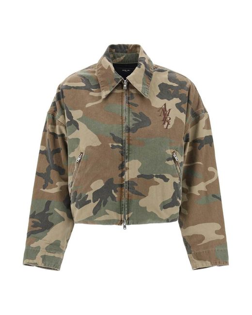Amiri Green "Workwear Style Camouflage Jacket