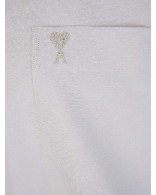 AMI White Ami Paris Short Oversized Shirt
