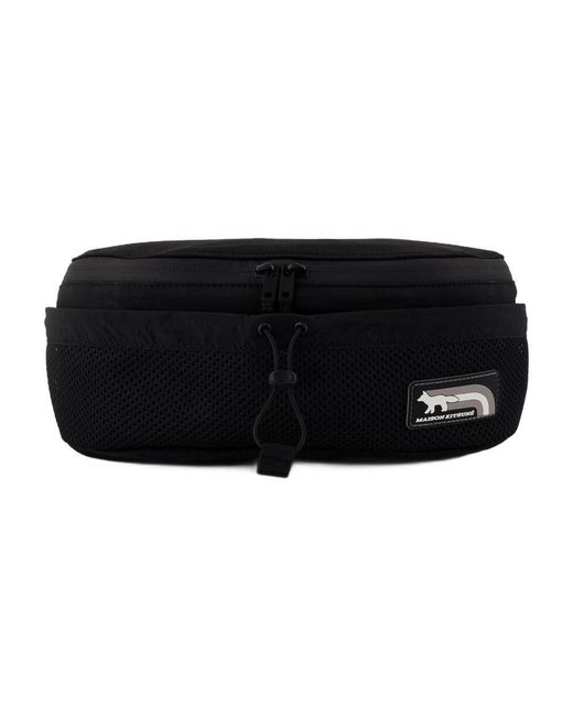 Maison Kitsuné Black Flash Fox Belt Bag