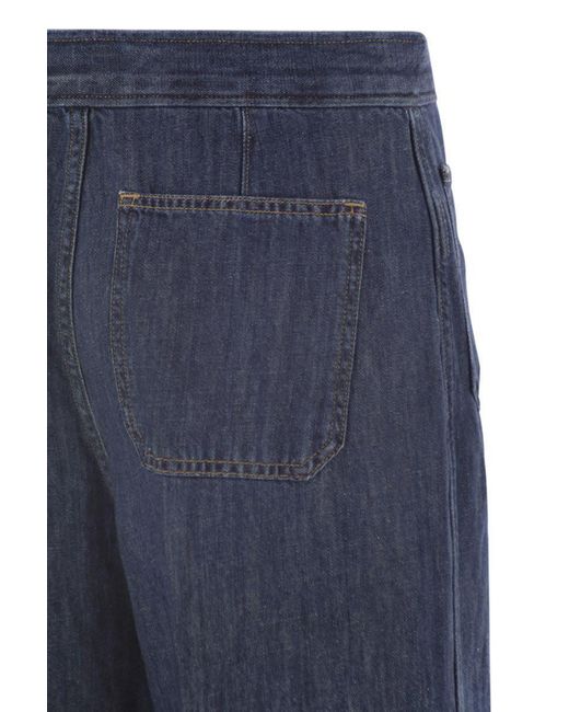 Polo Ralph Lauren Blue Wide-Leg Jeans With Bell Bottoms