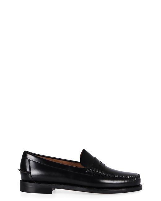Sebago Black Dan Leather Loafers for men