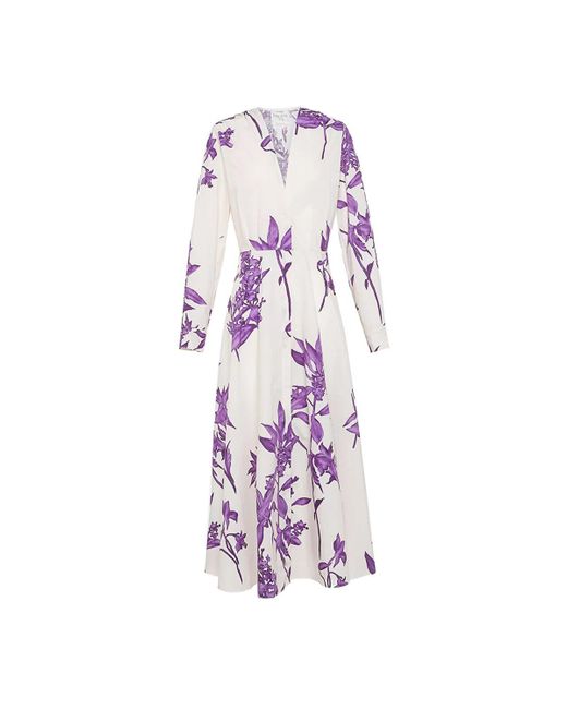 Forte Forte Purple Flower Dress