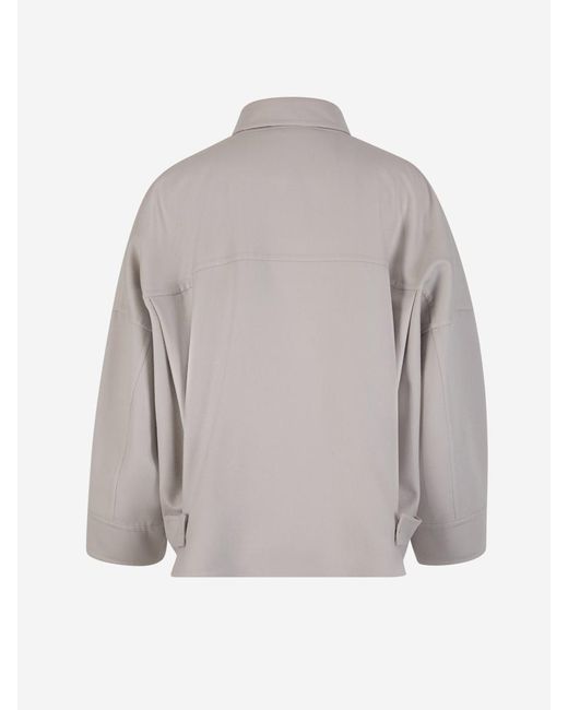 Herno Gray Double Layer Wool Jacket