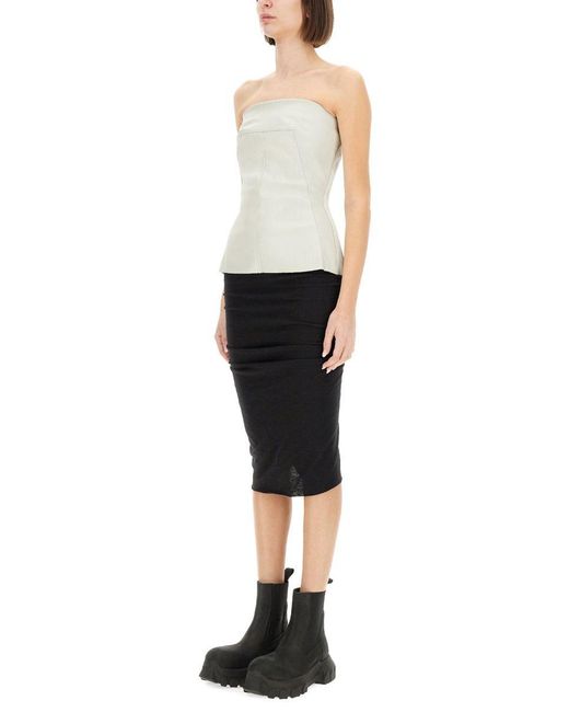 Rick Owens White Mini Bustier Top