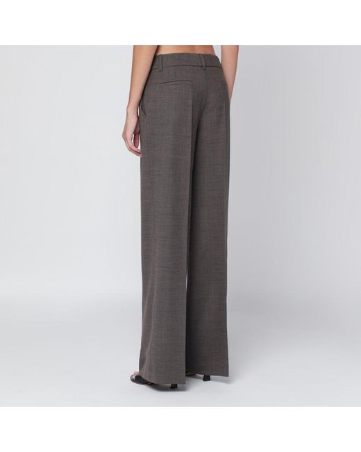 P.A.R.O.S.H. Gray Chestnut-Coloured Blend Trousers