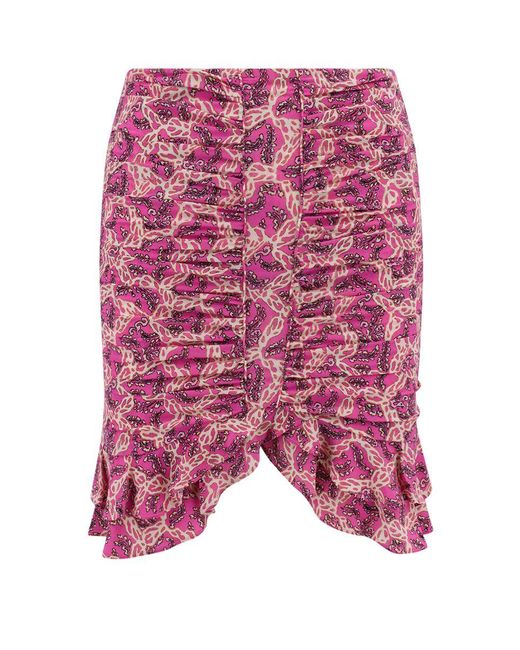 Isabel Marant Pink 'Milendi' Silk Miniskirt