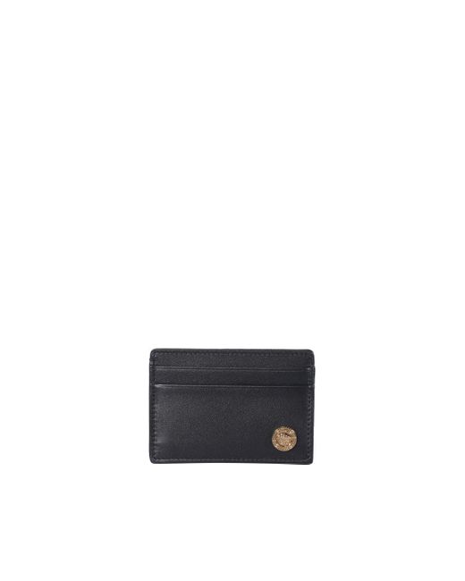 Versace Black Leather Card Holder for men
