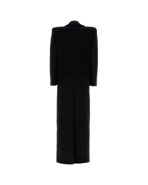 Saint Laurent Black Oversized Coat In Wool for men
