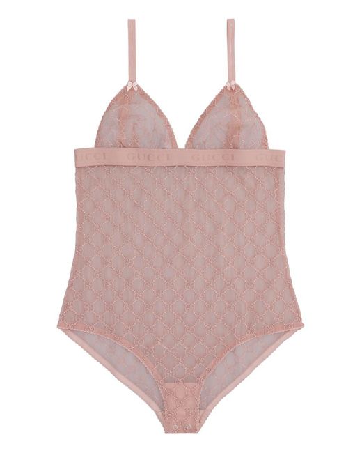 Gucci Pink Tulle Bodysuit