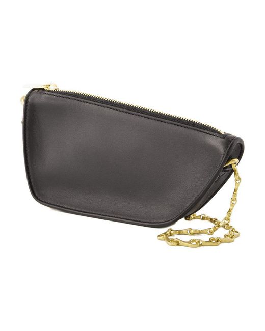 Burberry Black Micro Shield Wallet On Chain