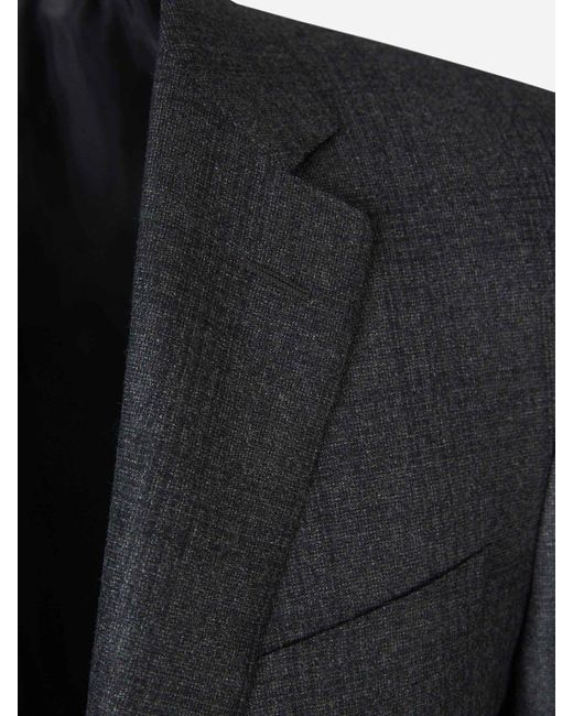 Canali Black Wool And Mohair Suit for men