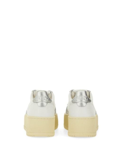 Autry White "Medalist" Platform Sneaker