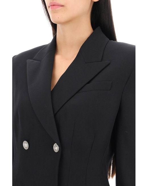 Versace Black Hourglass Double Breasted Blazer