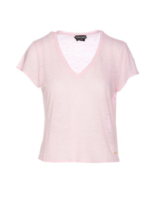 Tom Ford Pink T-Shirts And Polos
