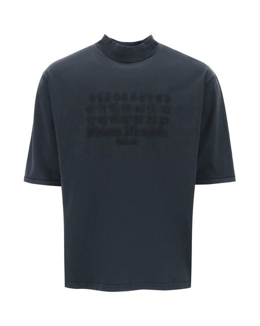 Maison Margiela Blue Numeric Logo T-Shirt With Seven for men