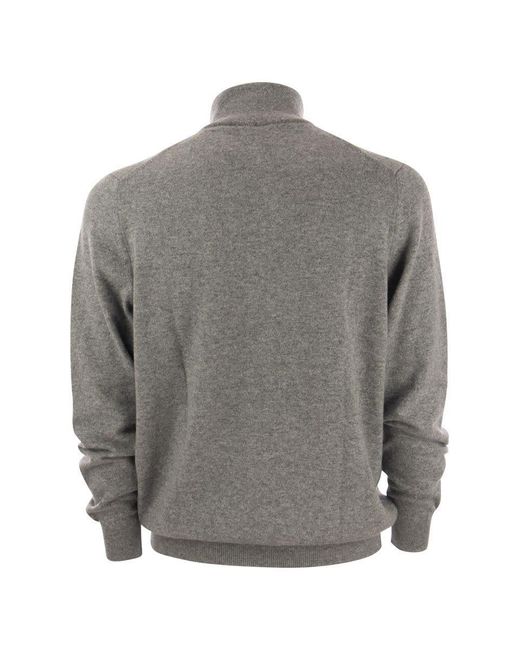 Fedeli Gray Favonio - Cashmere Cardigan for men