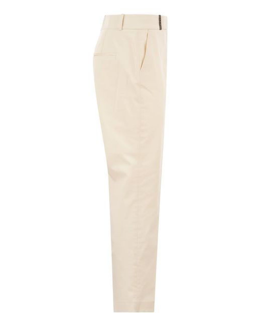 Peserico Natural Stretch Cotton Trousers