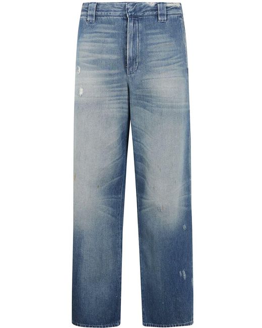 Golden Goose Deluxe Brand Blue Journey M's New Chino Norton Denim Pant Destroyed Archive Wash for men