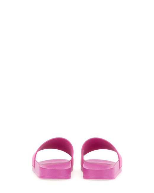 Palm Angels Pink Sandal With Logo