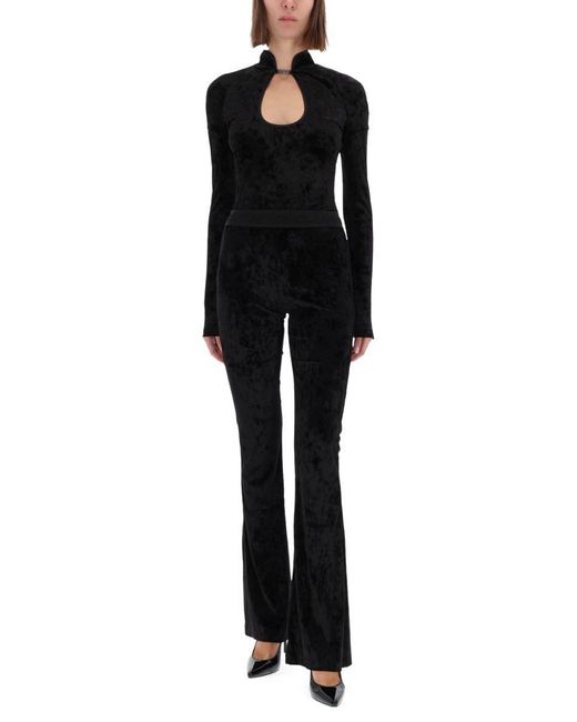 Versace Jeans Couture Black Velvety Top Body