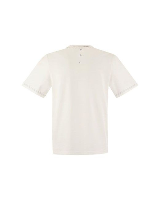 Premiata White Short-Sleeved Cotton T-Shirt for men