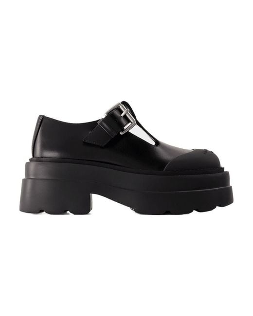 Alexander Wang Black Tova Mary Jane Platform Loafers
