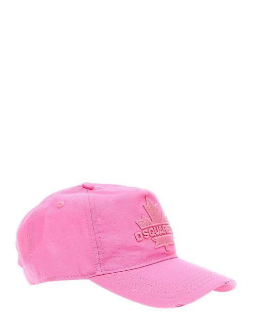 DSquared² Pink Logo Embroidery Cap Hats
