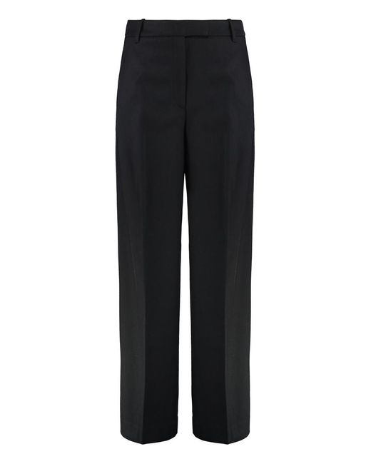 Calvin Klein Black Wool Gabardine Trousers