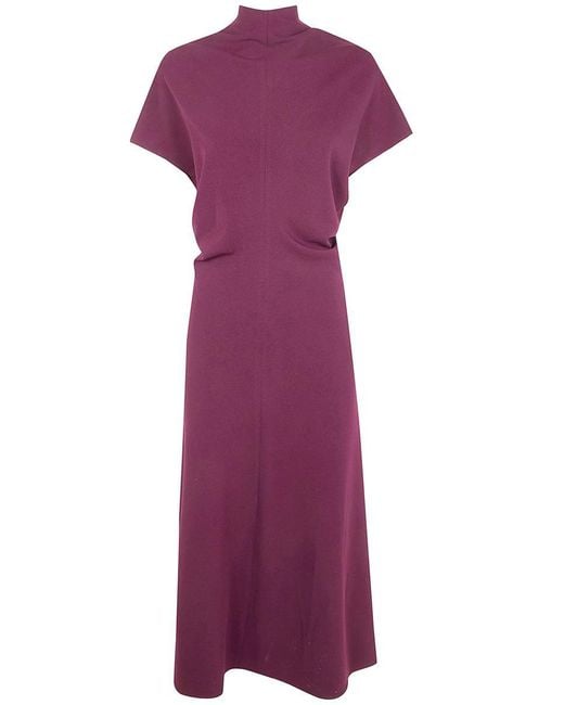 DR. HOPE Purple Bias Cut Dress Clothing