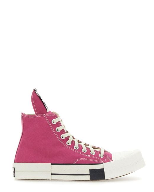Rick Owens DRKSHDW x Converse Pink Turbodrk Laceless Sneaker