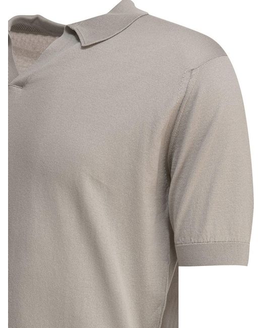 John Smedley Gray "Noah" Polo Shirt for men