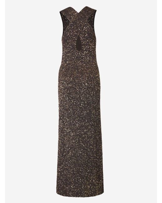 Proenza Schouler Multicolor Sequined Appliqué Dress