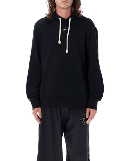 J.W. Anderson Blue Anchor Embroidery Hoodie for men