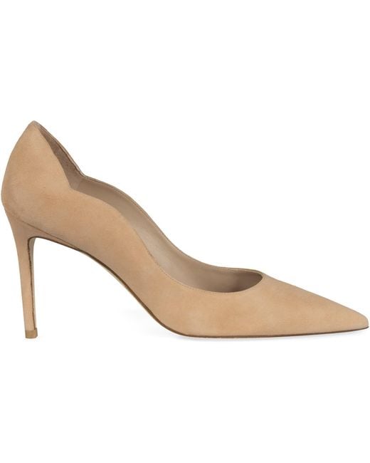 Stuart Weitzman Natural Suede Pumps
