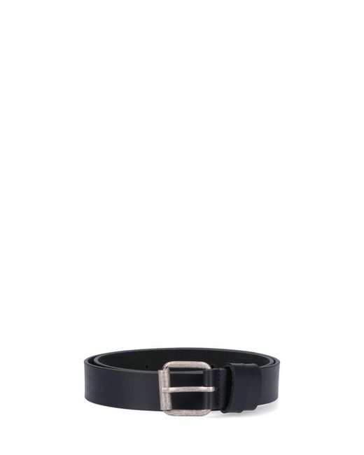 Aspesi Black Leather Belt