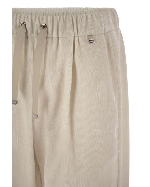 Herno Natural Bright Corduroy Resort Trousers