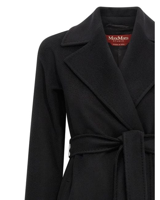 Max Mara Black 'Dravenna' Coat