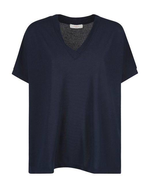 Zanone Blue Kimono T-Shirt