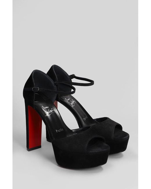 Christian Louboutin Black Sandaloo 130 Sandals