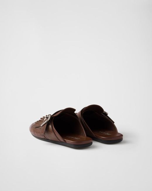 Prada Brown "Shuffle" Sabot