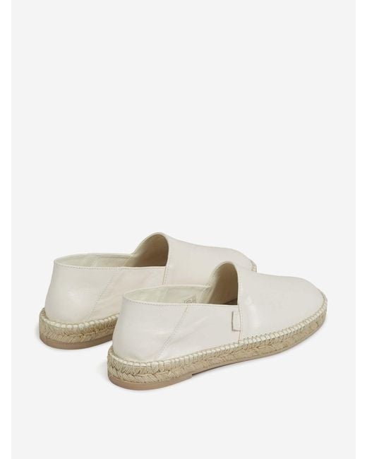 AMI White Leather Espadrilles for men