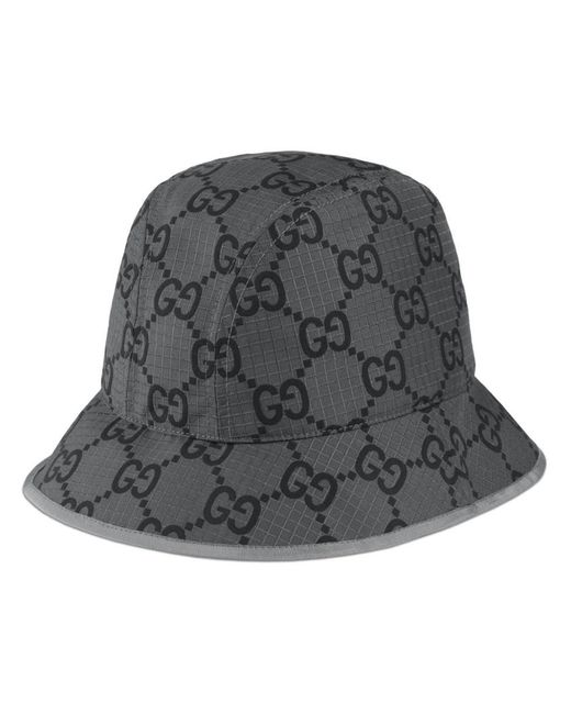 Gucci Gray GG Ripstop Bucket Hat for men