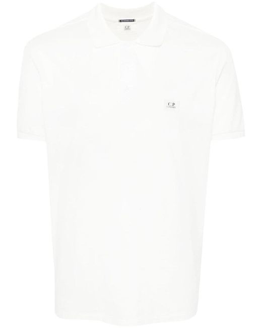 C.P. Company 70/2 Mercerized Jersey Polo Shirt in White for Men | Lyst