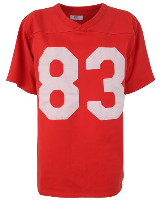 ERL Red Football Shirt Knit Clothing