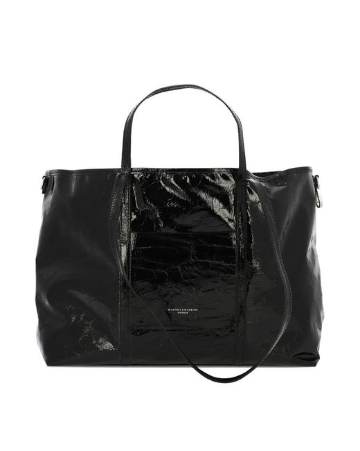Gianni Chiarini Black "Superlight" Shoulder Bag