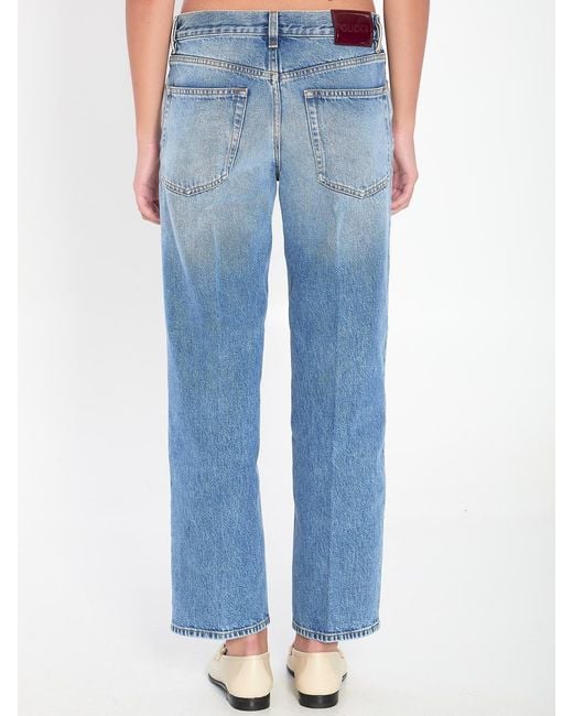 Gucci Blue Straight-Cut Jeans