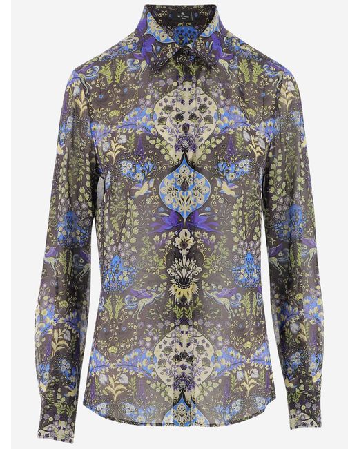etro silk shirt