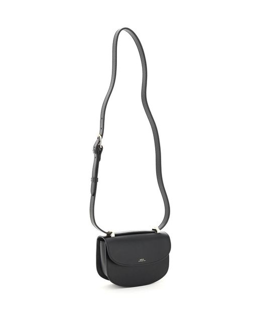 A.P.C. Black Genève Mini Crossbody Bag