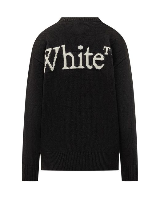 Off-White c/o Virgil Abloh Black Sweater With Inlaid Logo