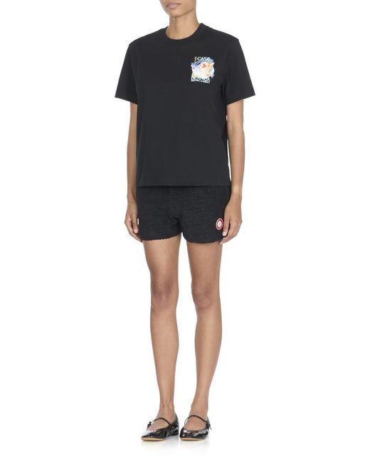 Casablanca Black T-Shirts And Polos